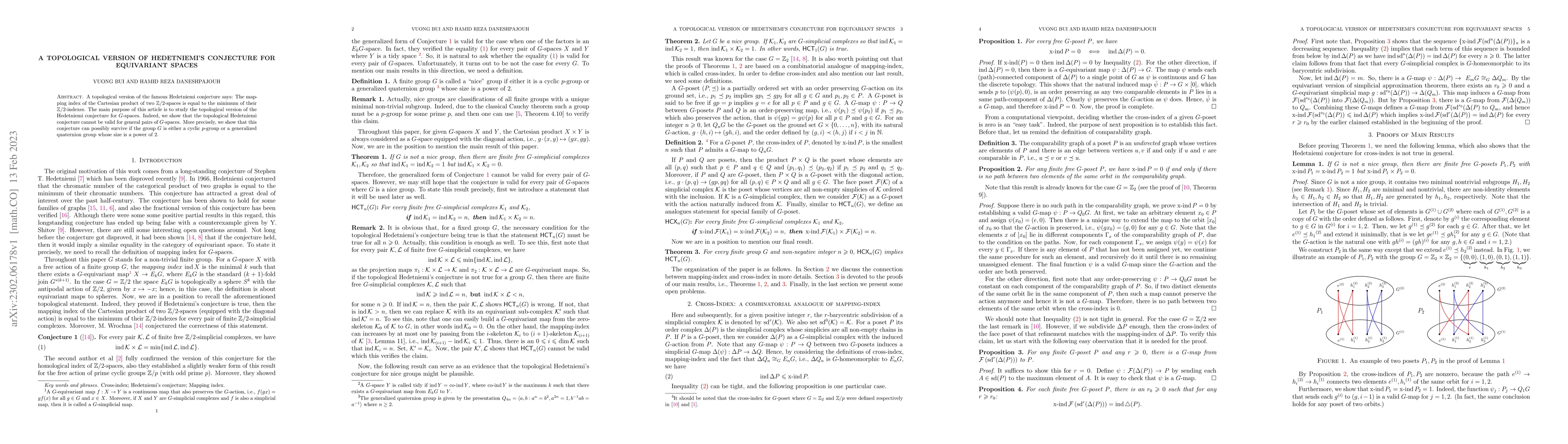 Thumbnail for A topological version of Hedetniemi's conjecture for equivariant spaces