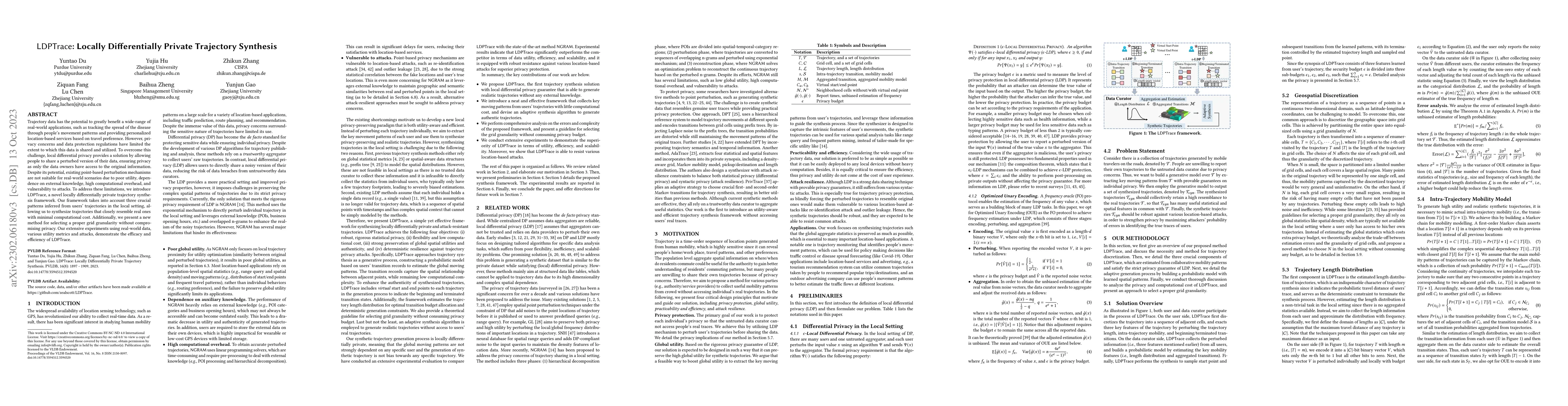 Thumbnail for LDPTrace: Locally Differentially Private Trajectory Synthesis