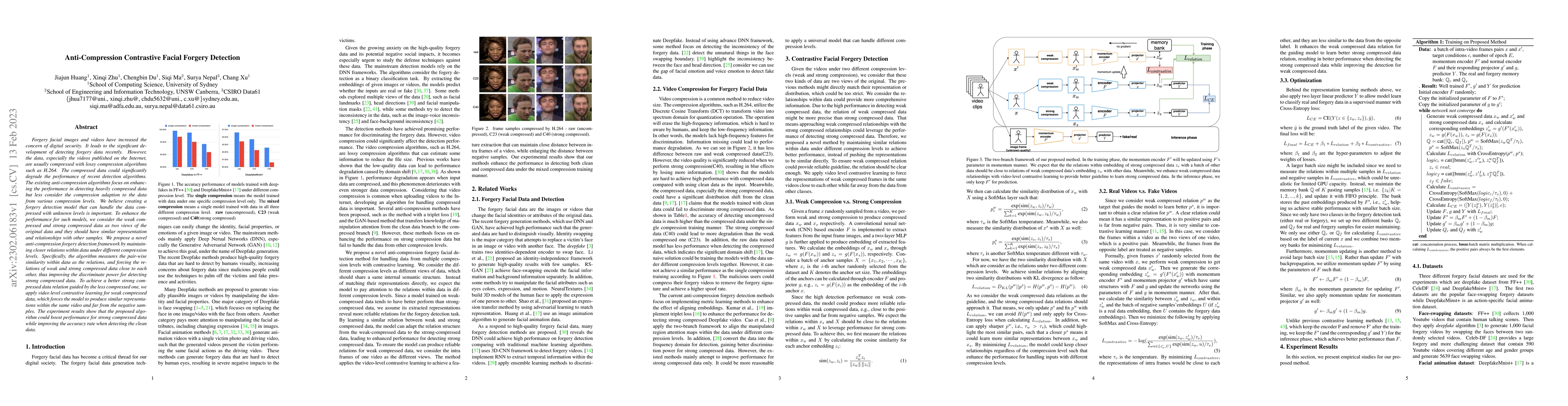 Thumbnail for Anti-Compression Contrastive Facial Forgery Detection