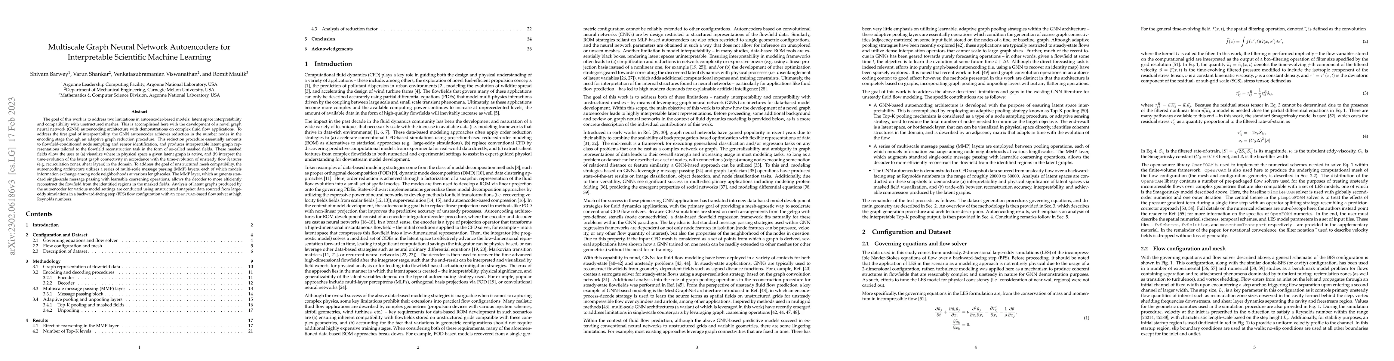 Thumbnail for Multiscale Graph Neural Network Autoencoders for Interpretable
  Scientific Machine Learning