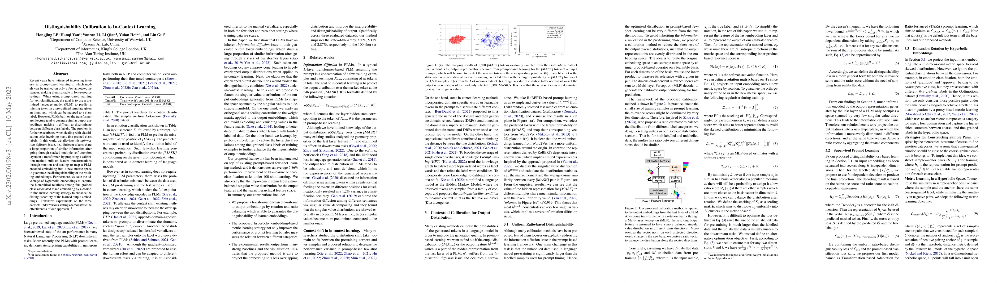 Thumbnail for Distinguishability Calibration to In-Context Learning