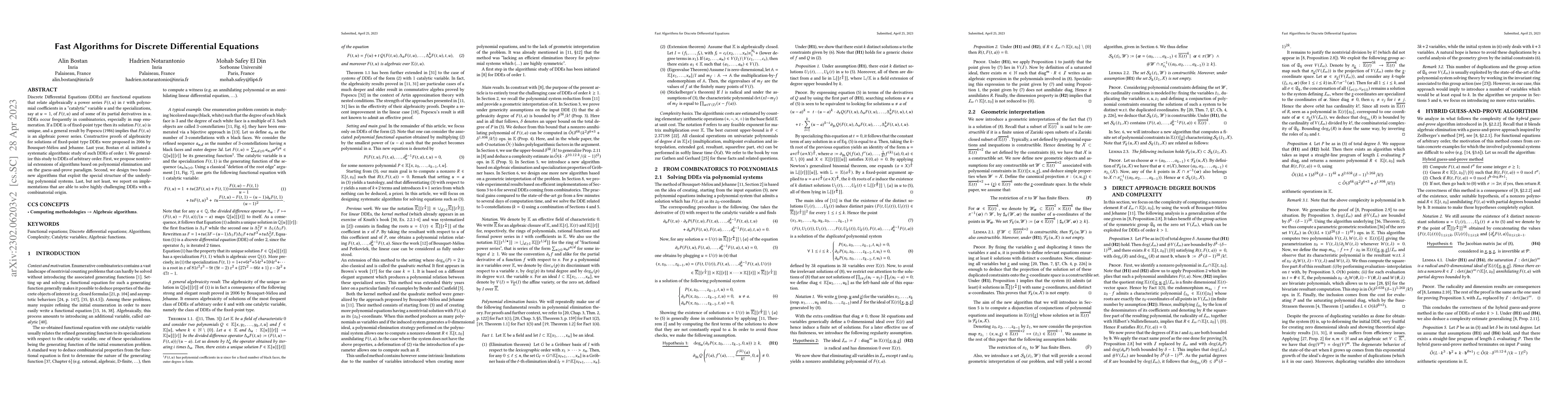 Thumbnail for Fast Algorithms for Discrete Differential Equations