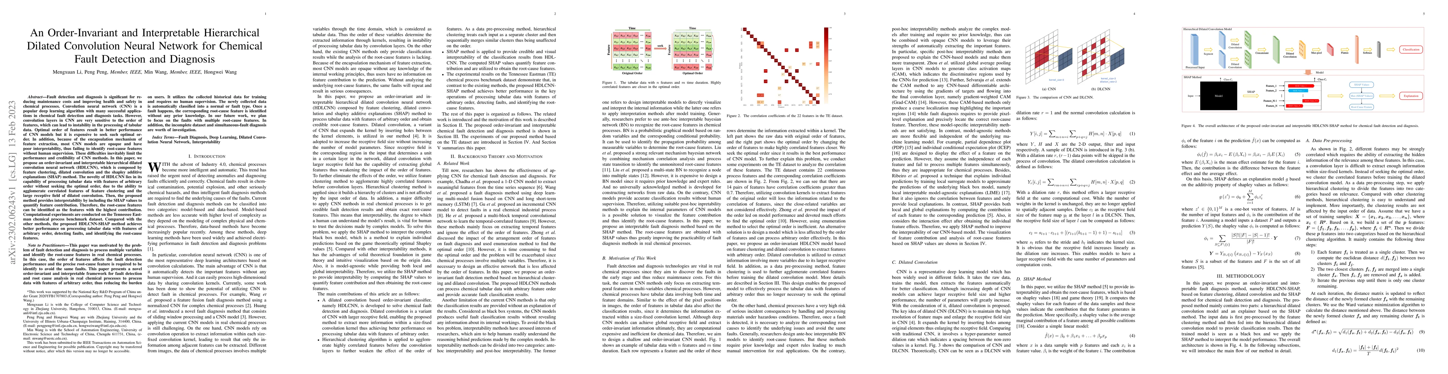 Thumbnail for An Order-Invariant and Interpretable Hierarchical Dilated Convolution
  Neural Network for Chemical Fault Detection and Diagnosis