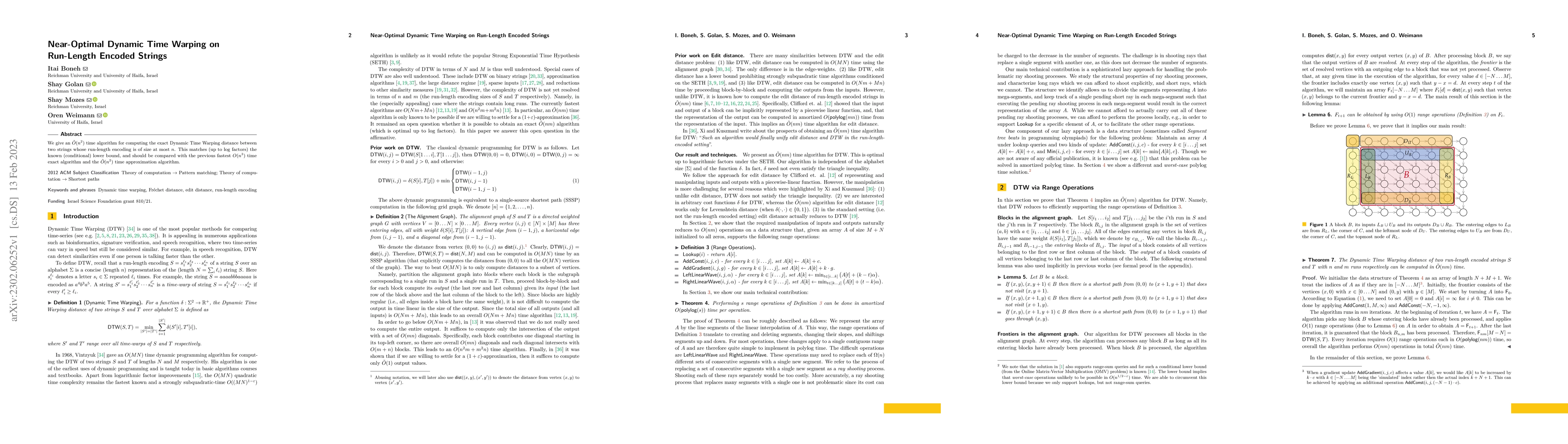 Thumbnail for Near-Optimal Dynamic Time Warping on Run-Length Encoded Strings