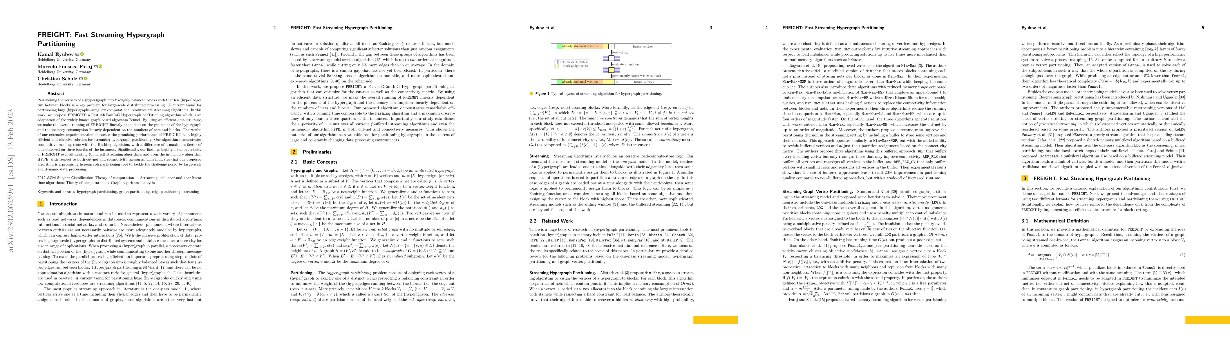Thumbnail for FREIGHT: Fast Streaming Hypergraph Partitioning