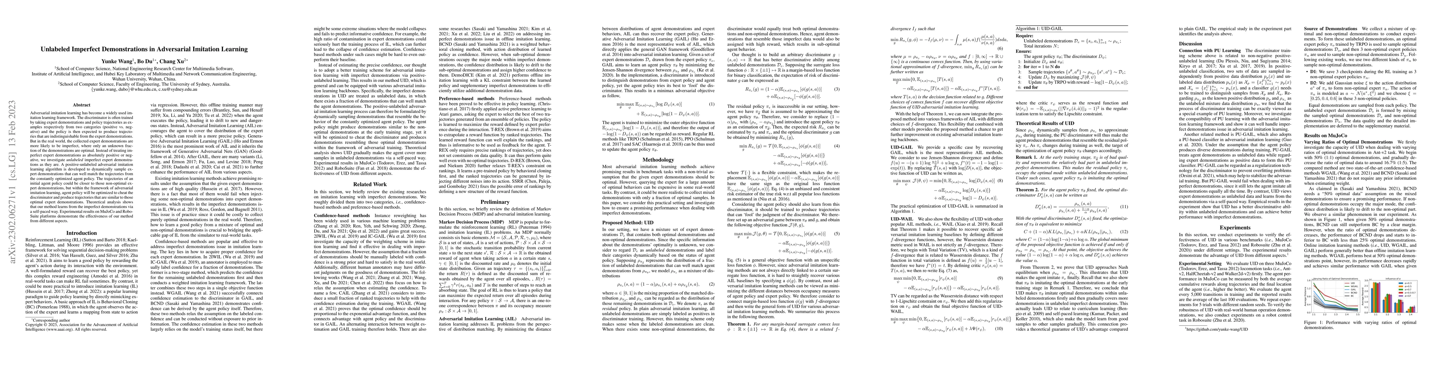 Thumbnail for Unlabeled Imperfect Demonstrations in Adversarial Imitation Learning