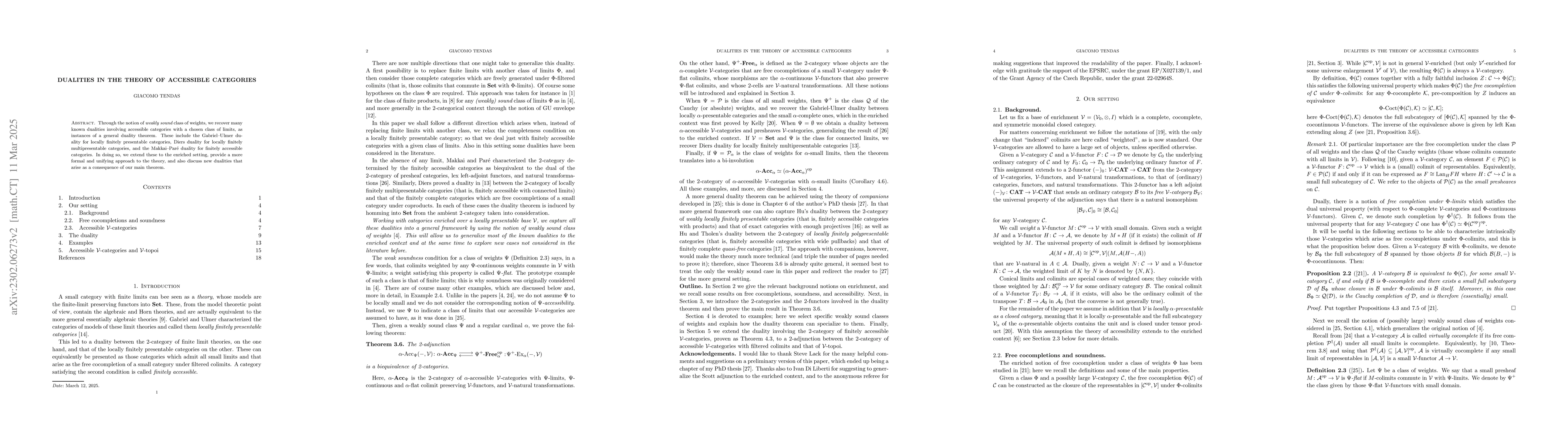 Thumbnail for Dualities in the theory of accessible categories