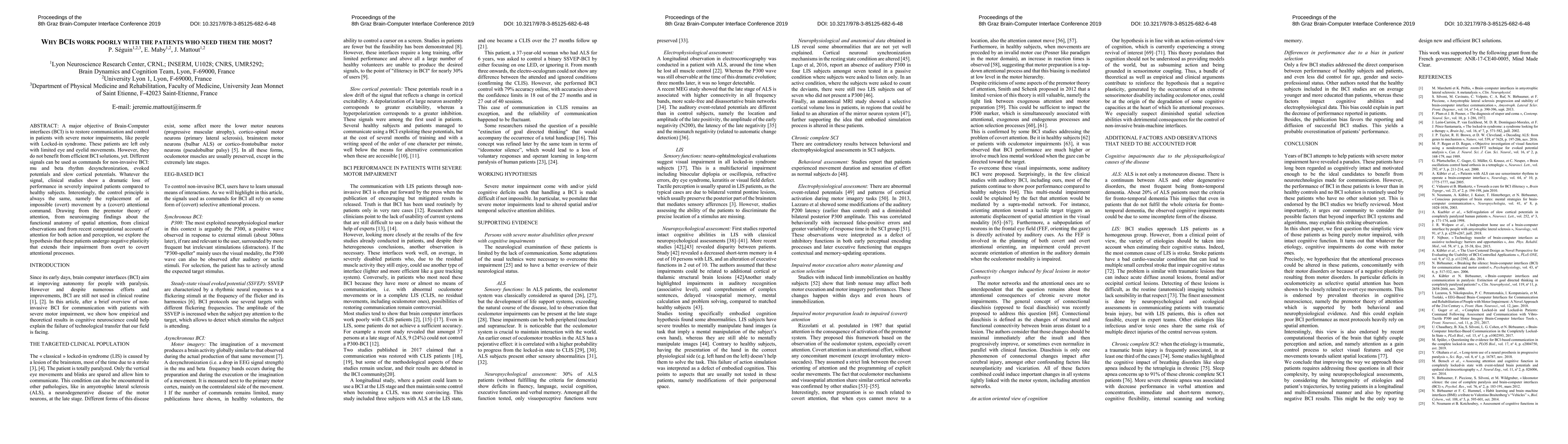 Thumbnail for Why BCIs work poorly with the patients who need them the most?