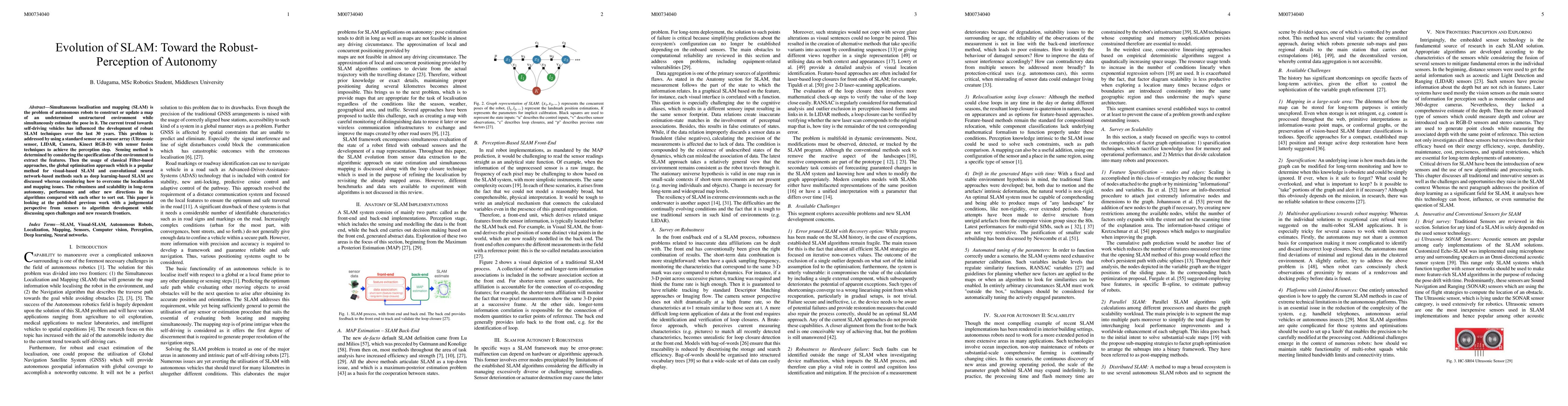 Thumbnail for Evolution of SLAM: Toward the Robust-Perception of Autonomy