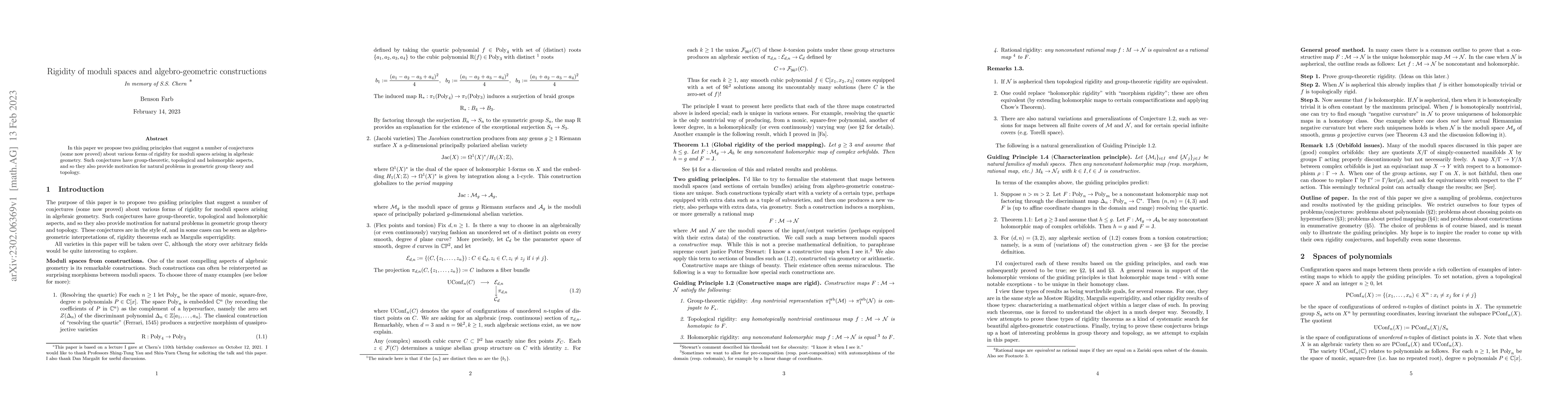 Thumbnail for Rigidity of moduli spaces and algebro-geometric constructions