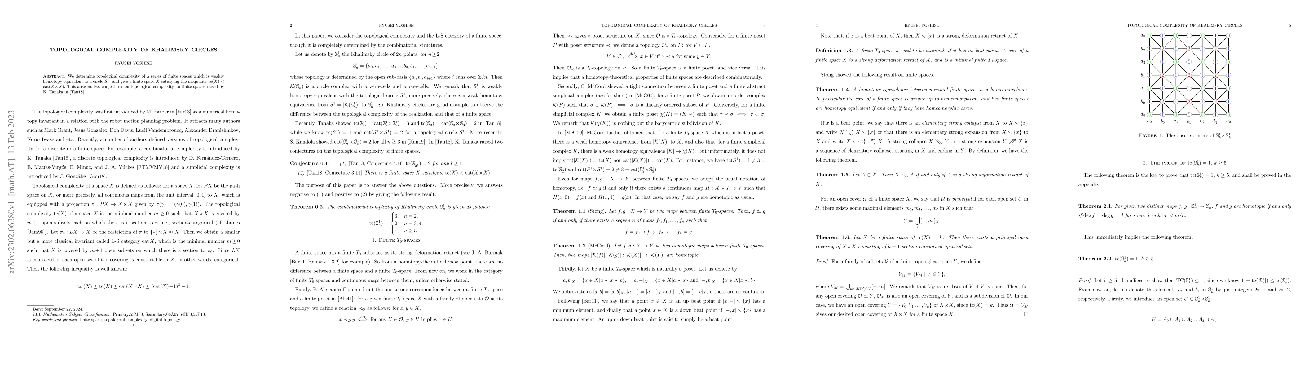 Thumbnail for Topological complexity of Khalimsky circles