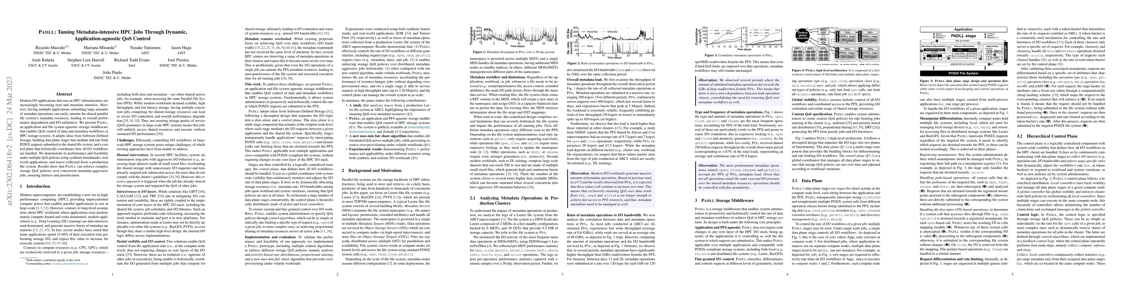 Thumbnail for PADLL: Taming Metadata-intensive HPC Jobs Through Dynamic,
  Application-agnostic QoS Control