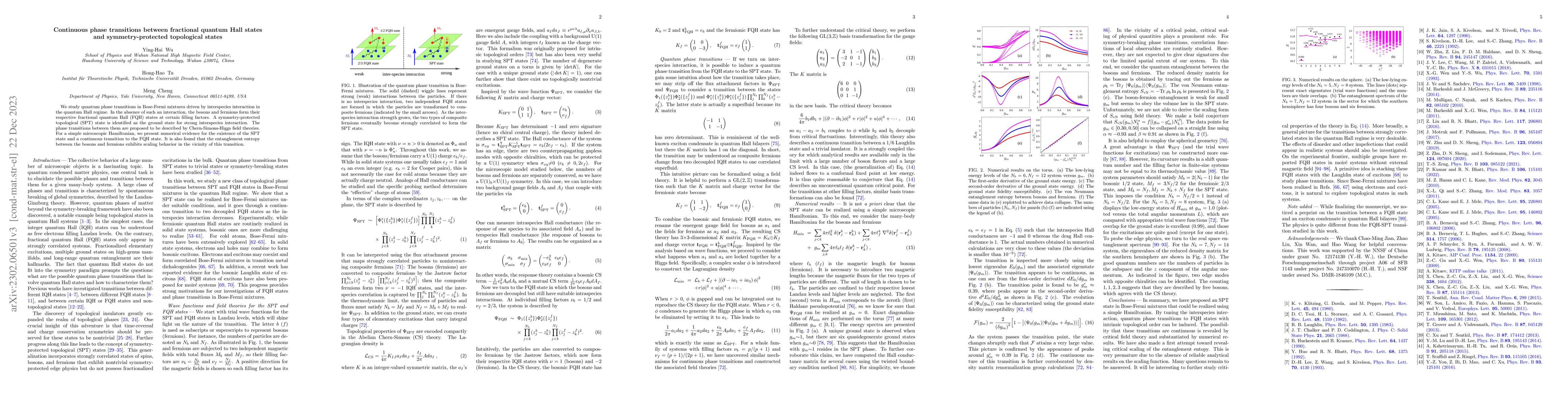Thumbnail for Continuous phase transitions between fractional quantum Hall states and
  symmetry-protected topological states