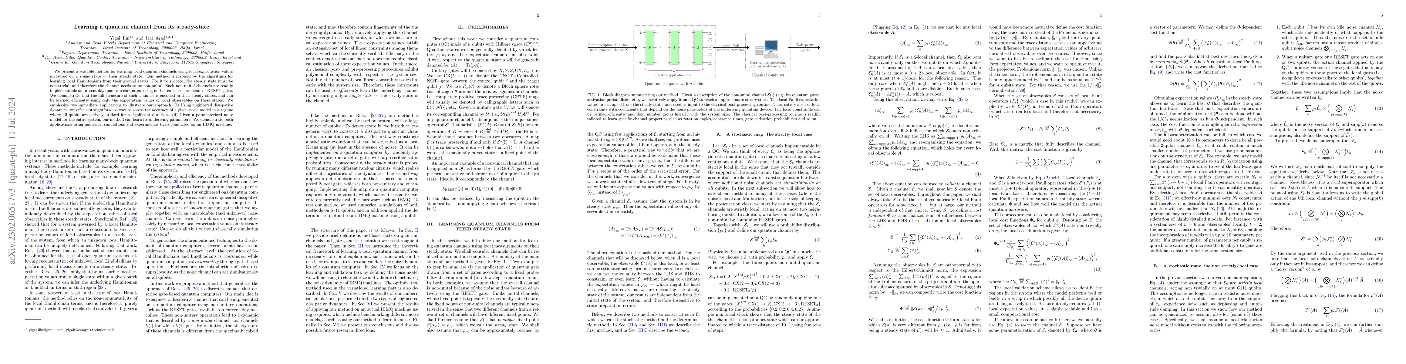 Thumbnail for Learning a quantum channel from its steady-state