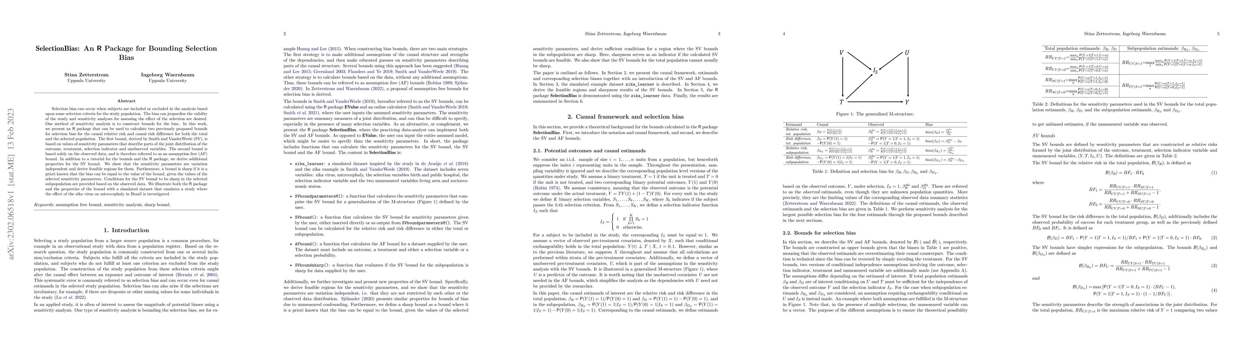 Thumbnail for SelectionBias: An R Package for Bounding Selection Bias
