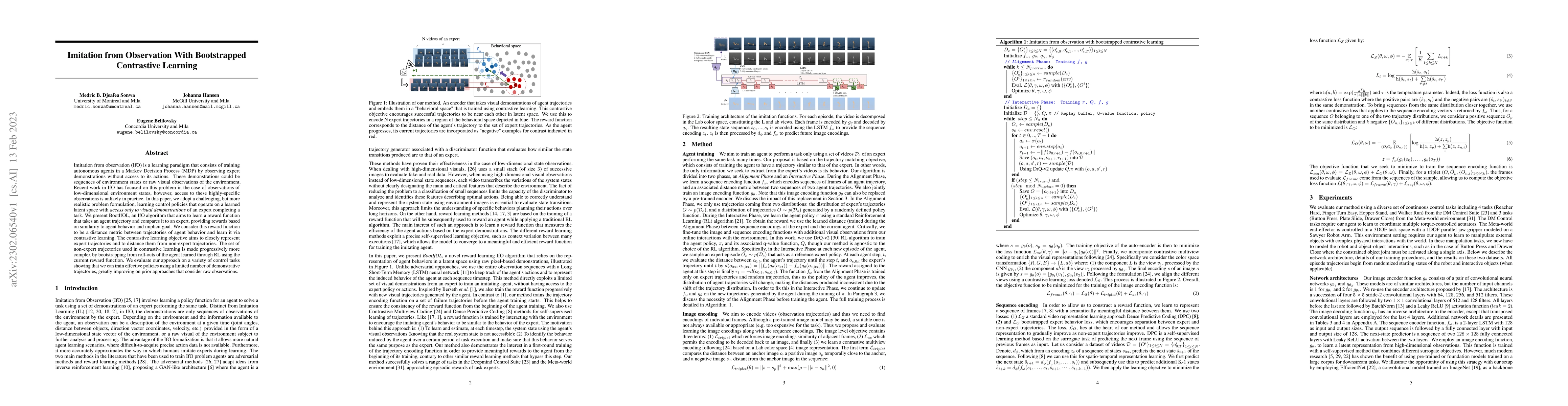 Thumbnail for Imitation from Observation With Bootstrapped Contrastive Learning