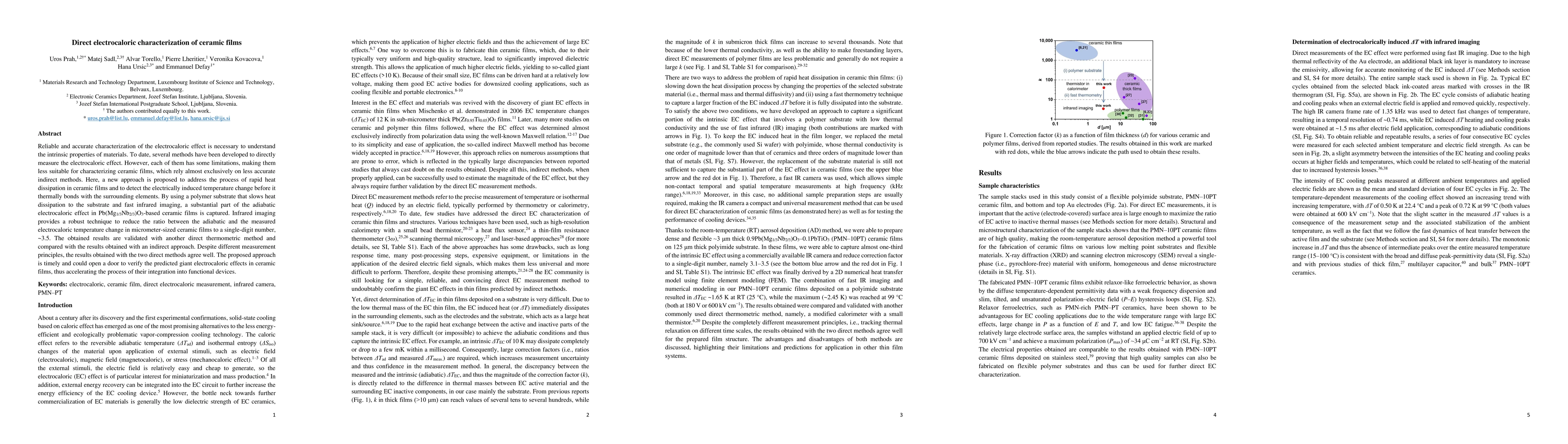 Thumbnail for Direct electrocaloric characterization of ceramic films