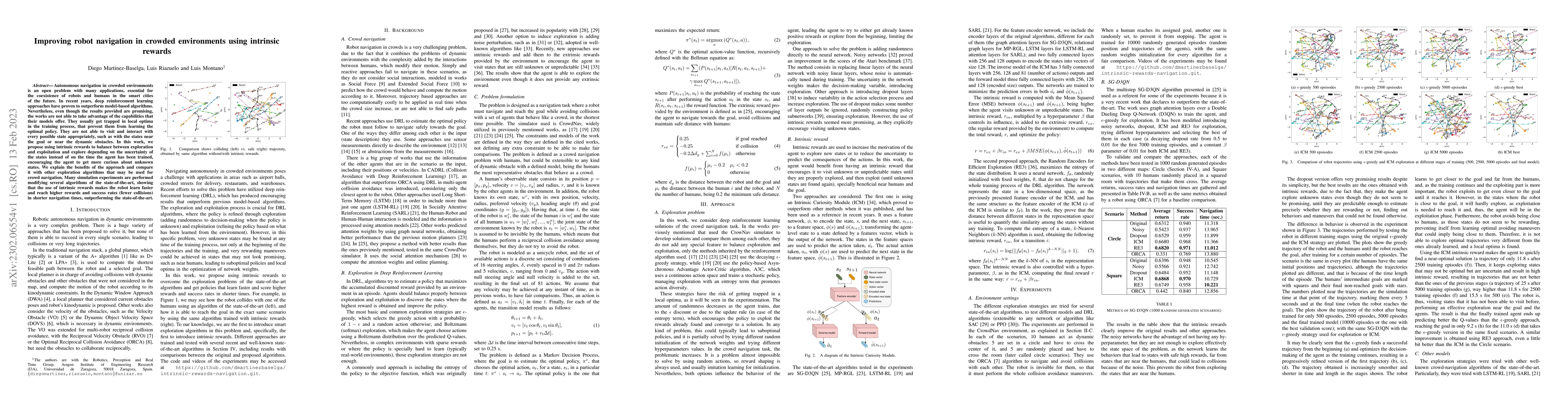 Thumbnail for Improving robot navigation in crowded environments using intrinsic
  rewards