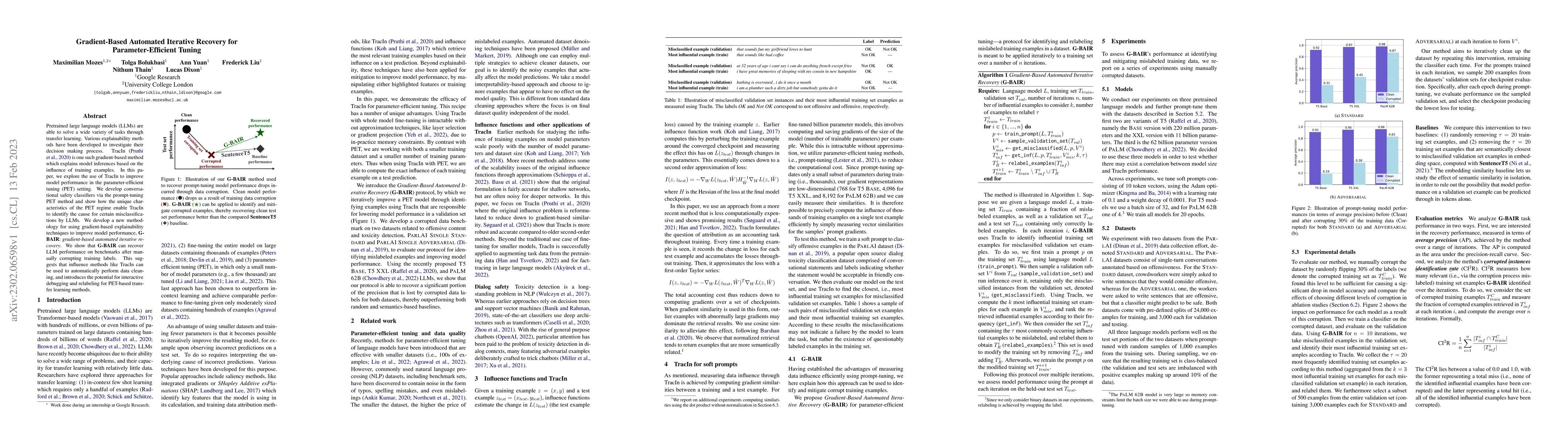 Thumbnail for Gradient-Based Automated Iterative Recovery for Parameter-Efficient
  Tuning