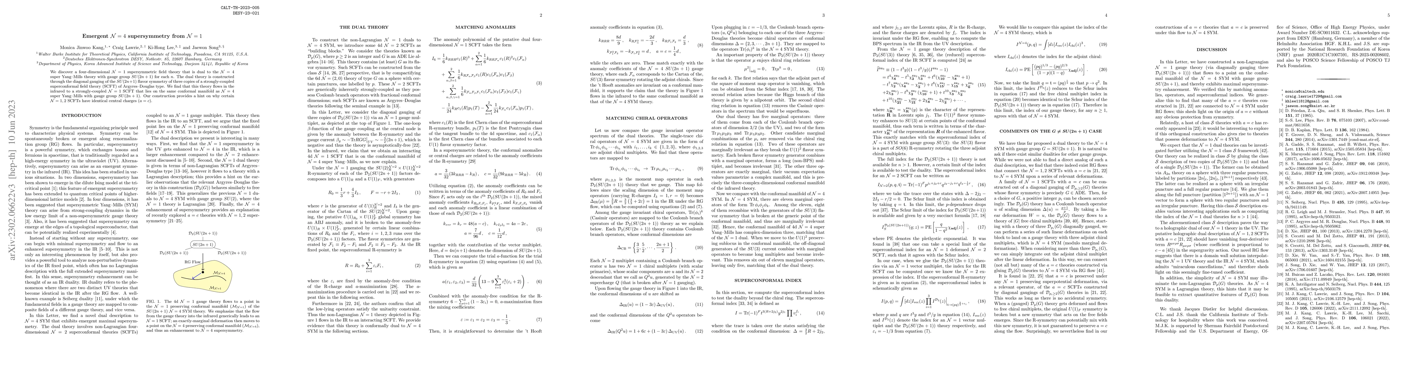 Thumbnail for Emergent N=4 supersymmetry from N=1
