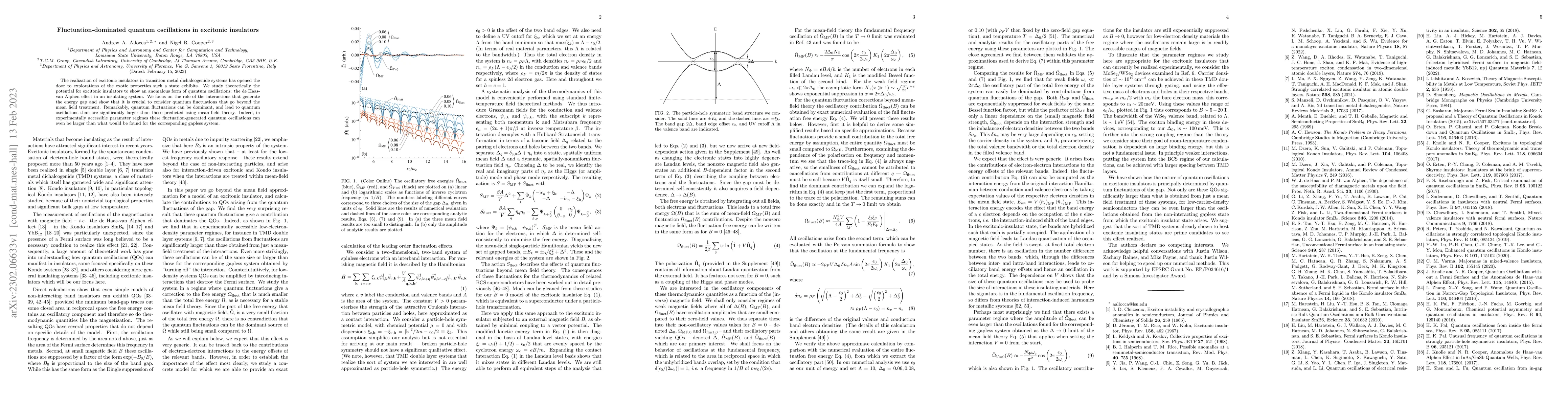 Thumbnail for Fluctuation-dominated quantum oscillations in excitonic insulators