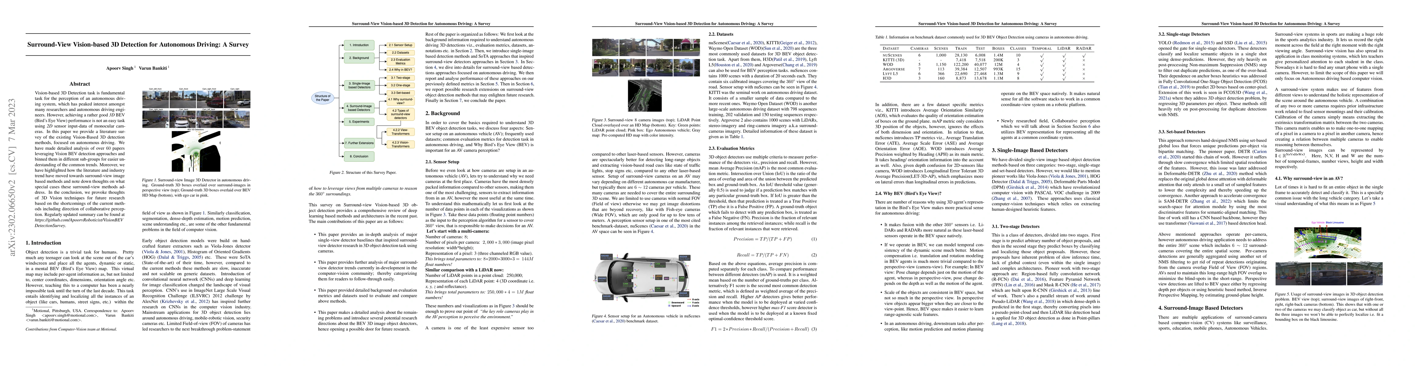 Thumbnail for Surround-View Vision-based 3D Detection for Autonomous Driving: A Survey