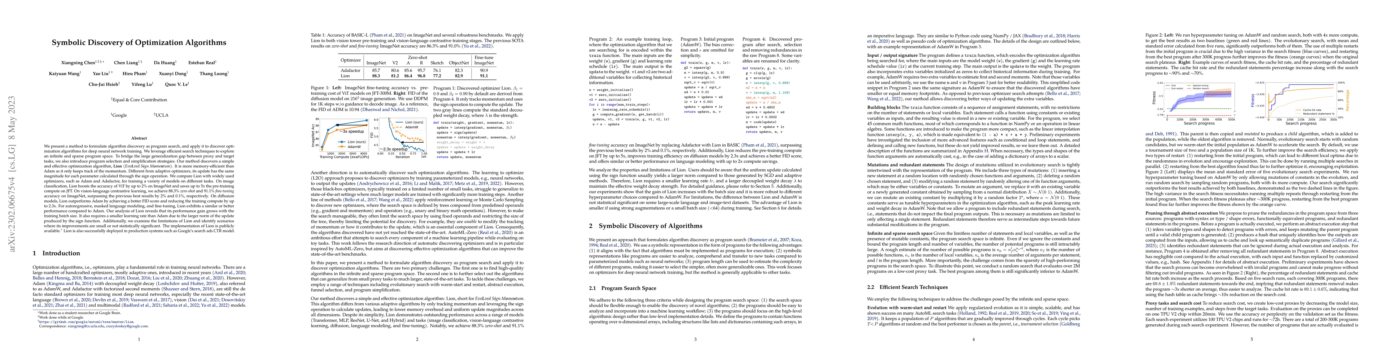 Thumbnail for Symbolic Discovery of Optimization Algorithms
