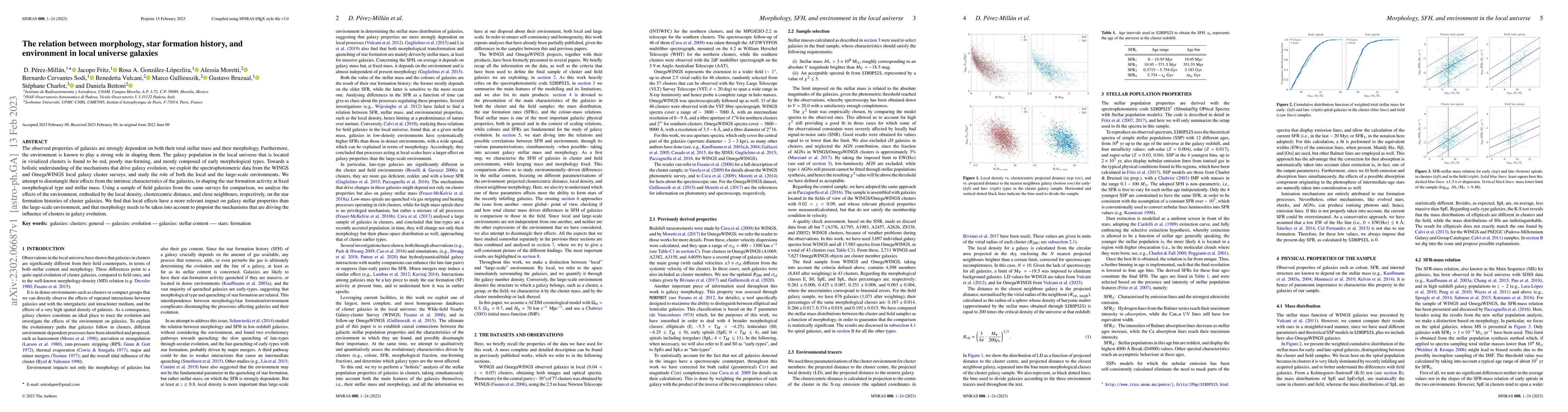 Thumbnail for The relation between morphology, star formation history, and environment
  in local universe galaxies