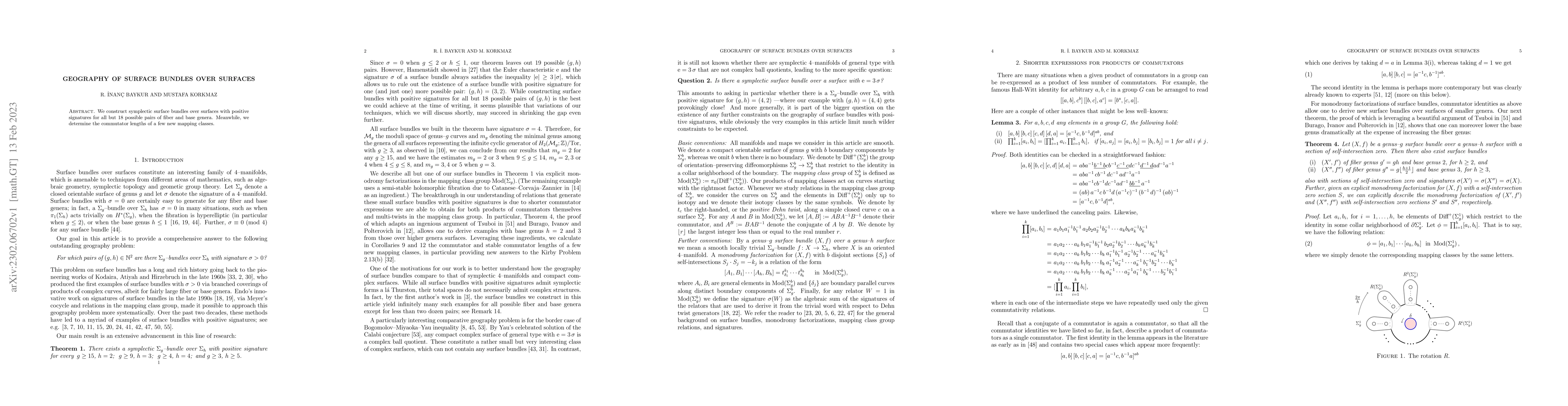 Thumbnail for Geography of surface bundles over surfaces