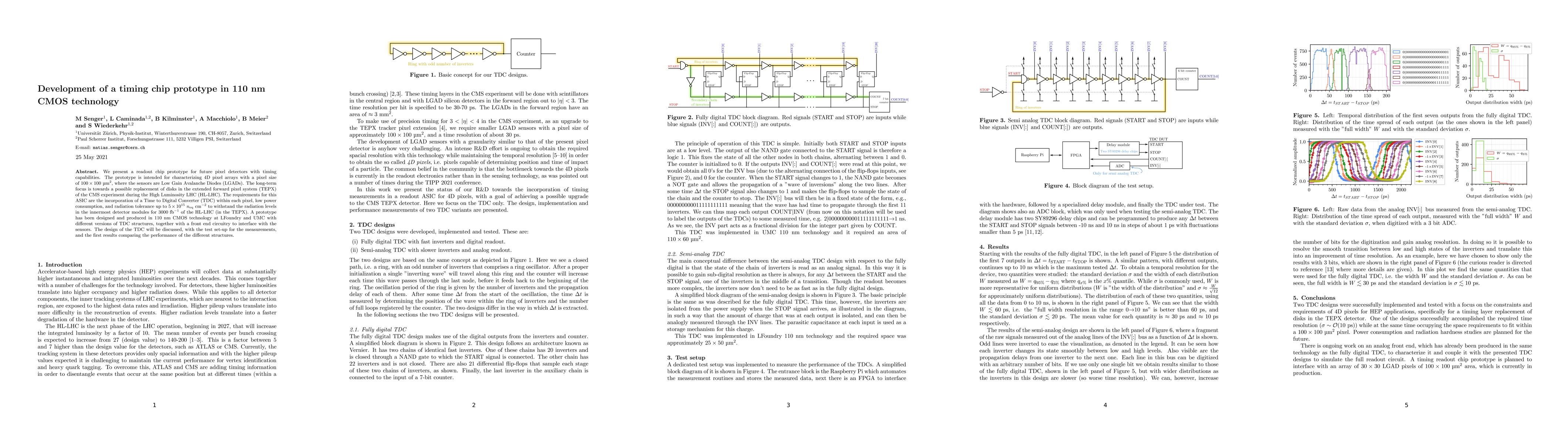 Thumbnail for Development of a timing chip prototype in 110 nm CMOS technology