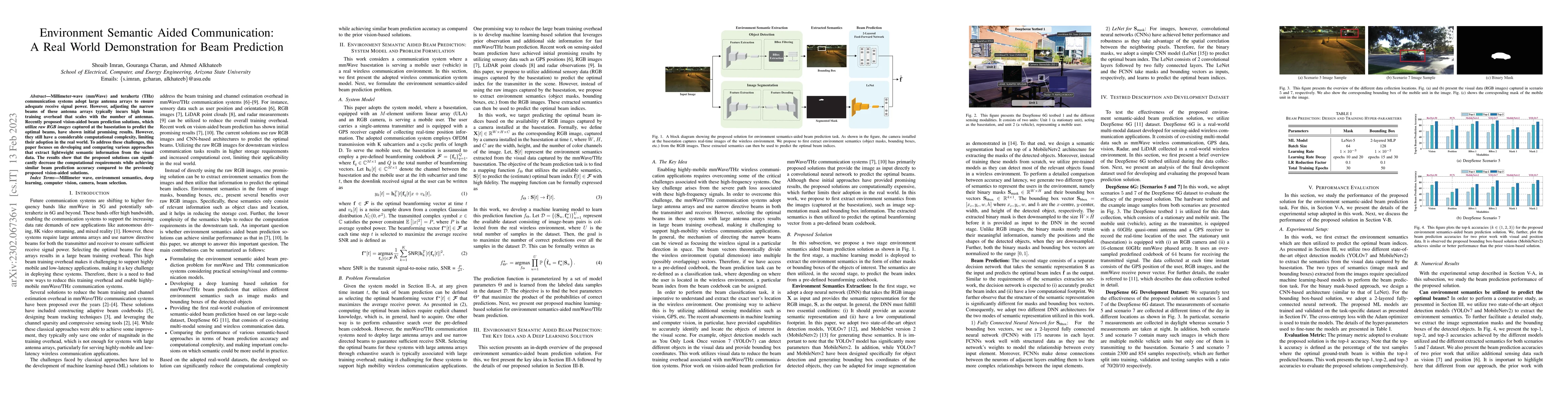 Thumbnail for Environment Semantic Aided Communication: A Real World Demonstration for
  Beam Prediction