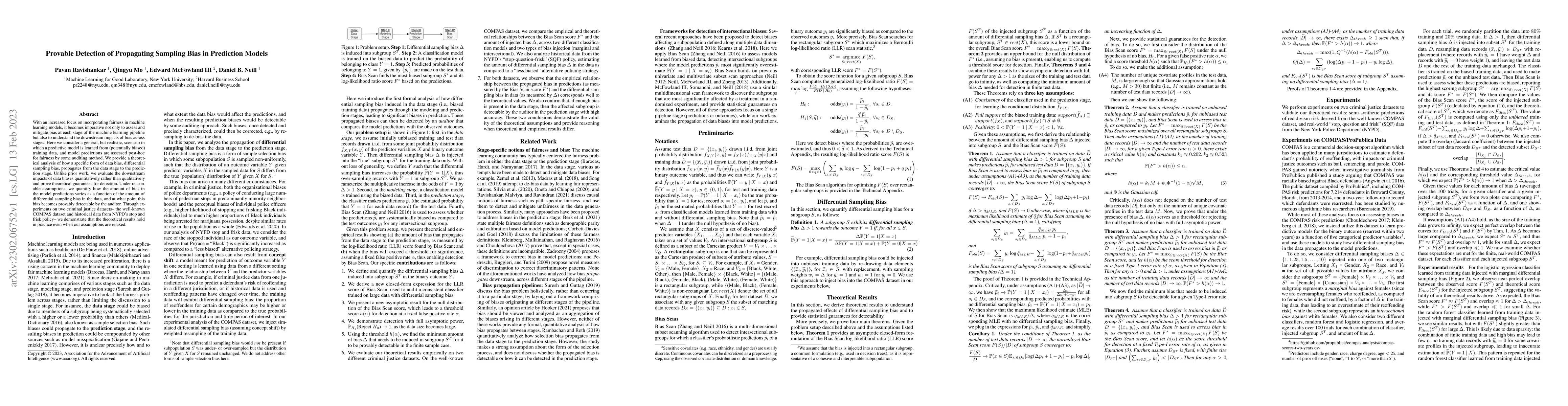 Thumbnail for Provable Detection of Propagating Sampling Bias in Prediction Models