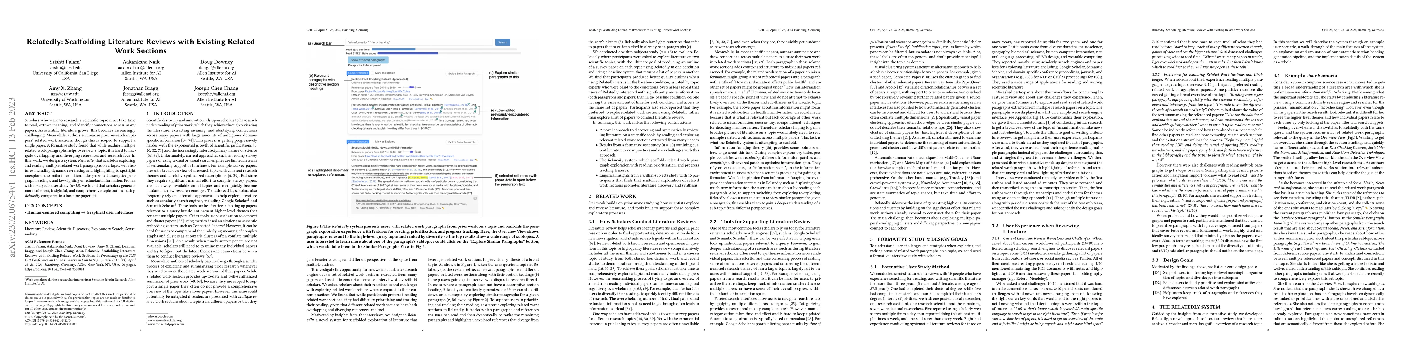 Thumbnail for Relatedly: Scaffolding Literature Reviews with Existing Related Work
  Sections