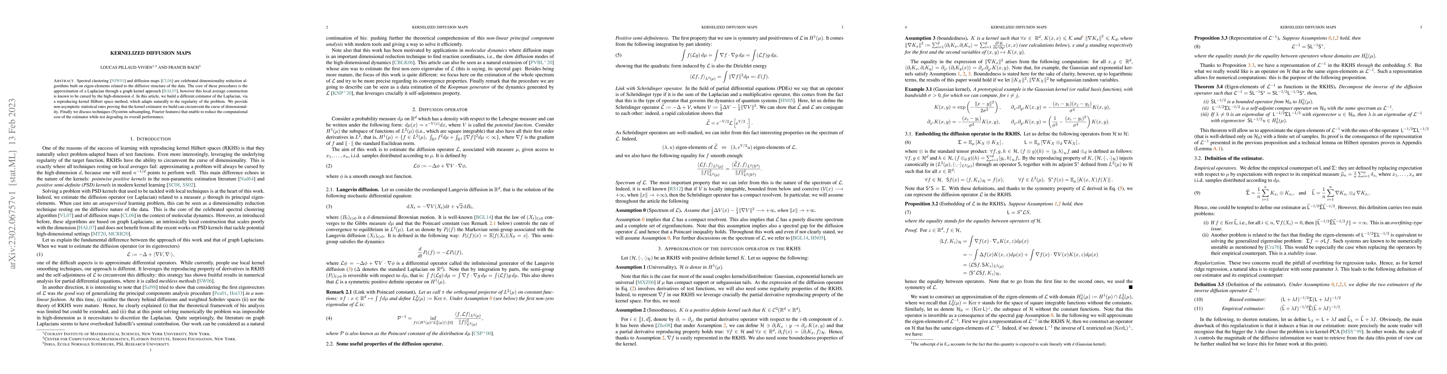 Thumbnail for Kernelized Diffusion maps