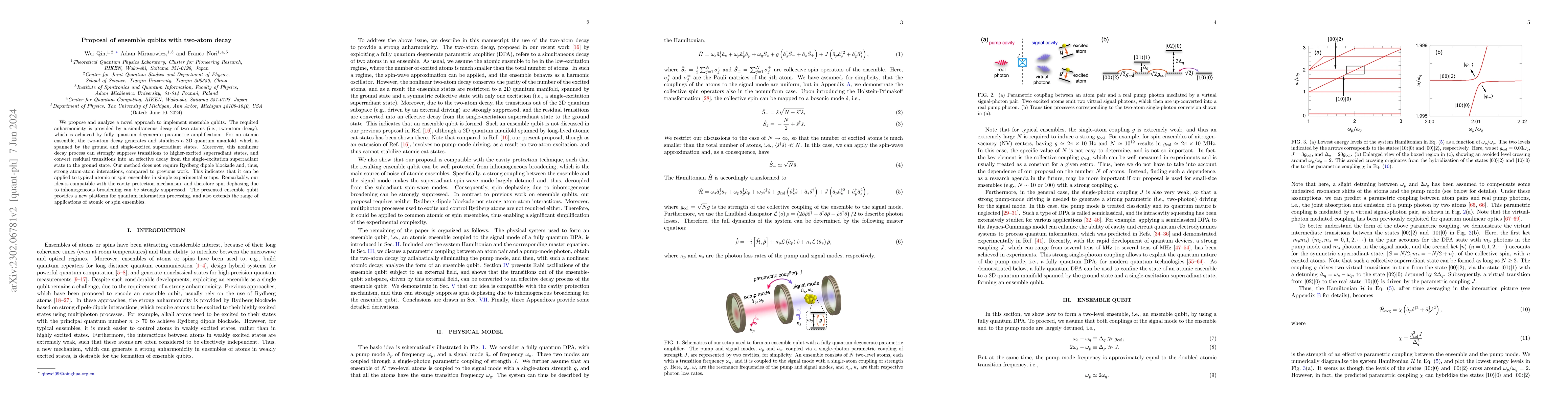 Thumbnail for Proposal of ensemble qubits with two-atom decay