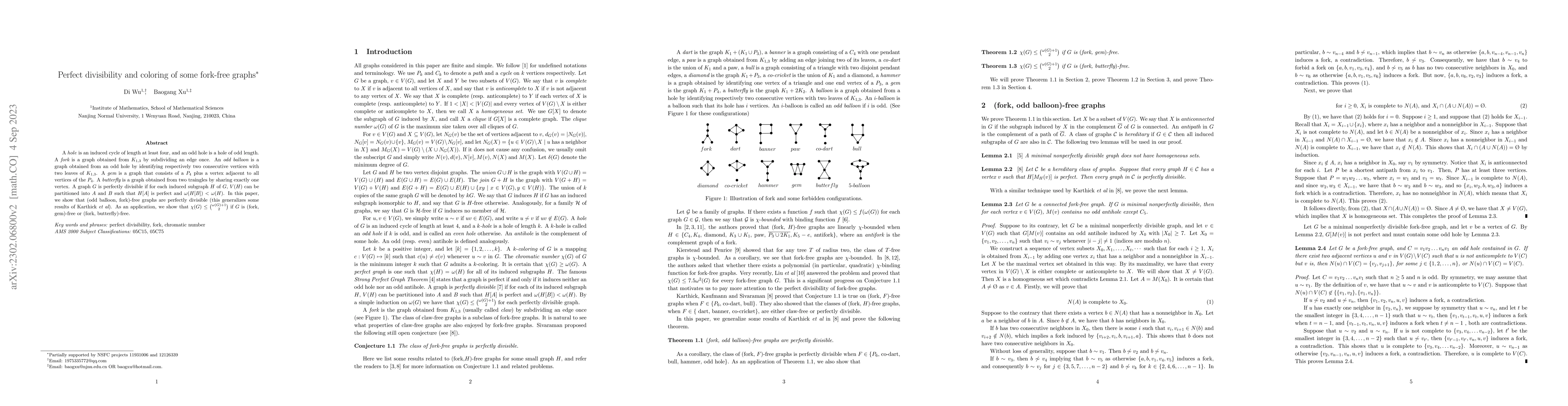 Thumbnail for Perfect divisibility and coloring of some fork-free graphs