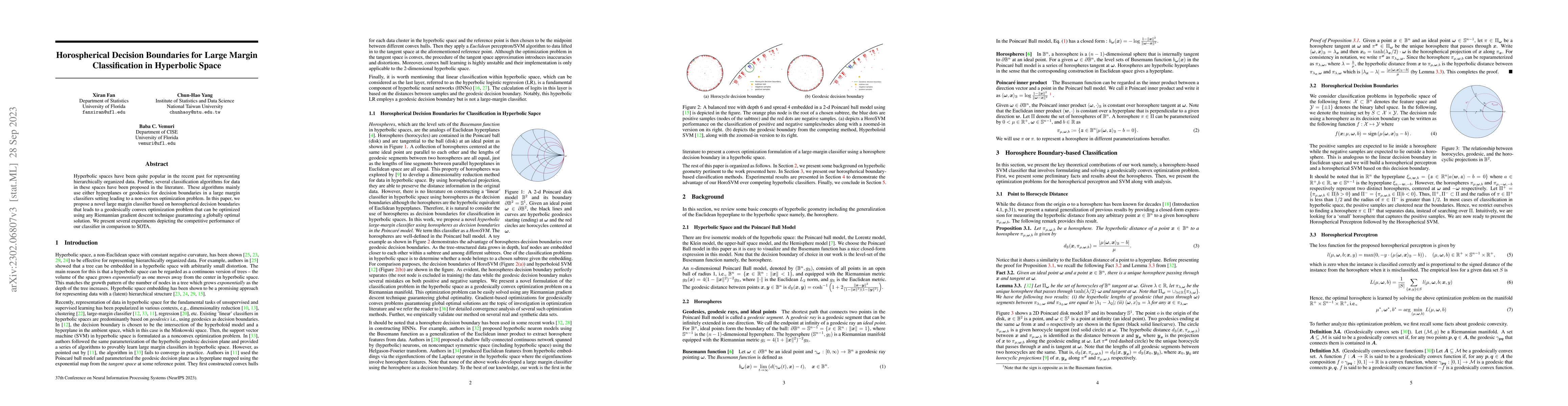 Thumbnail for Horospherical Decision Boundaries for Large Margin Classification in
  Hyperbolic Space
