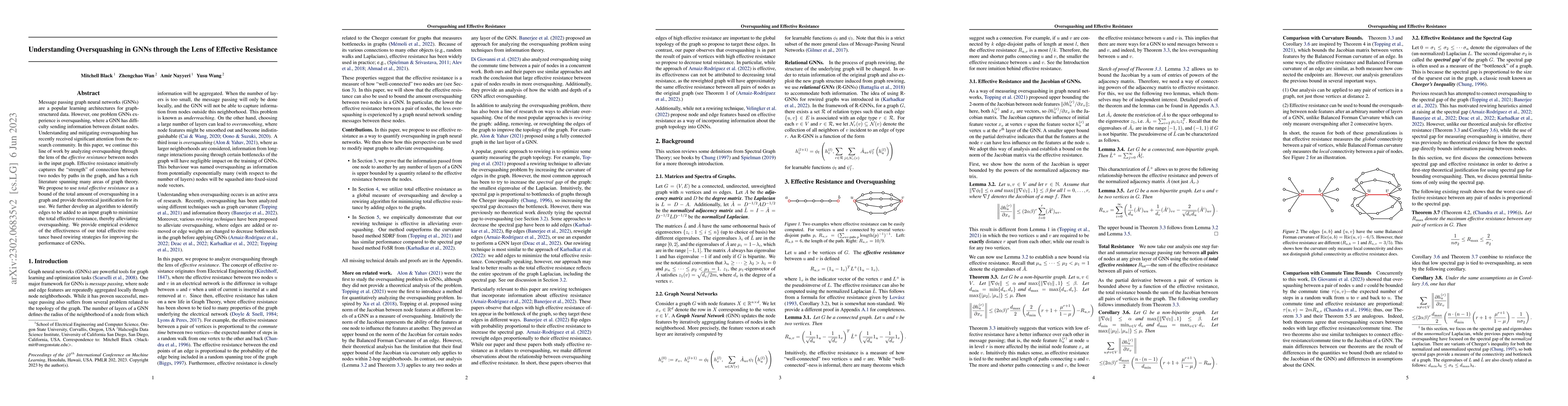 Thumbnail for Understanding Oversquashing in GNNs through the Lens of Effective
  Resistance