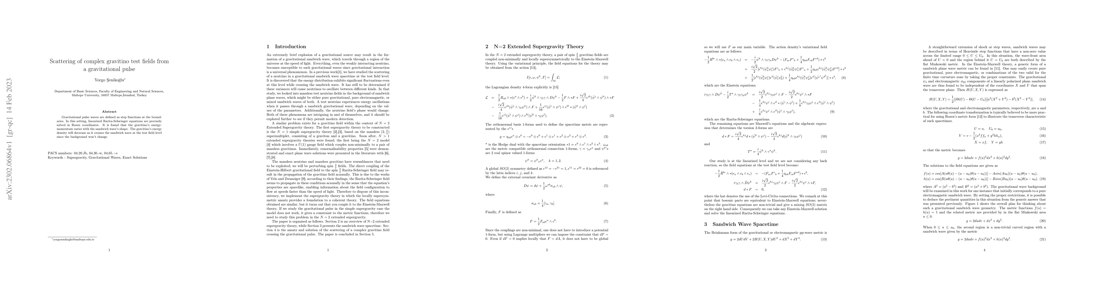 Thumbnail for Scattering of complex gravitino test fields from a gravitational pulse