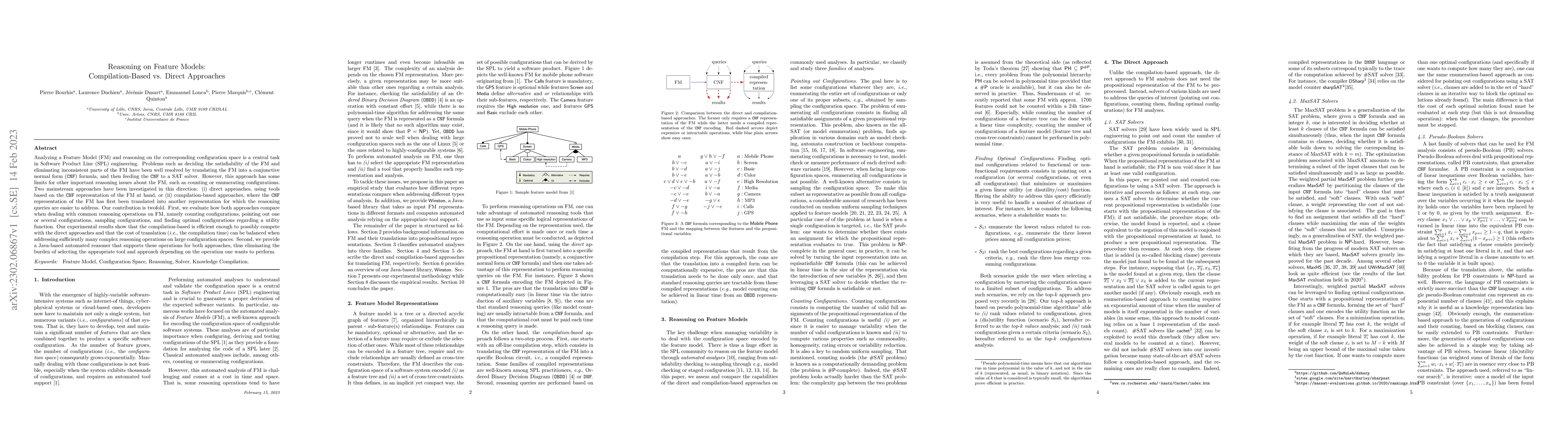 Thumbnail for Reasoning on Feature Models: Compilation-Based vs. Direct Approaches