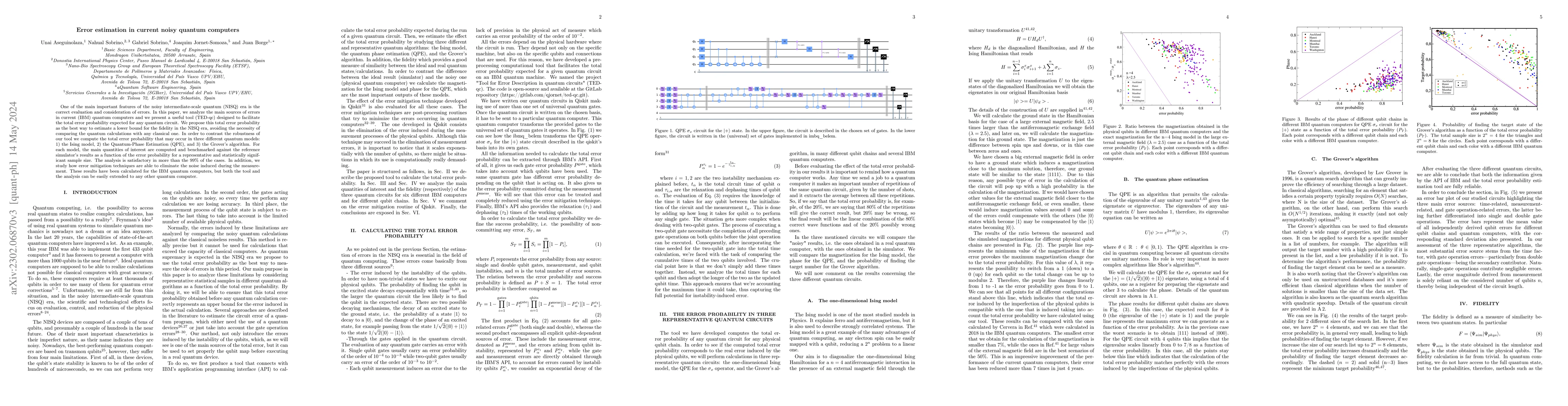 Thumbnail for Error estimation in current noisy quantum computers