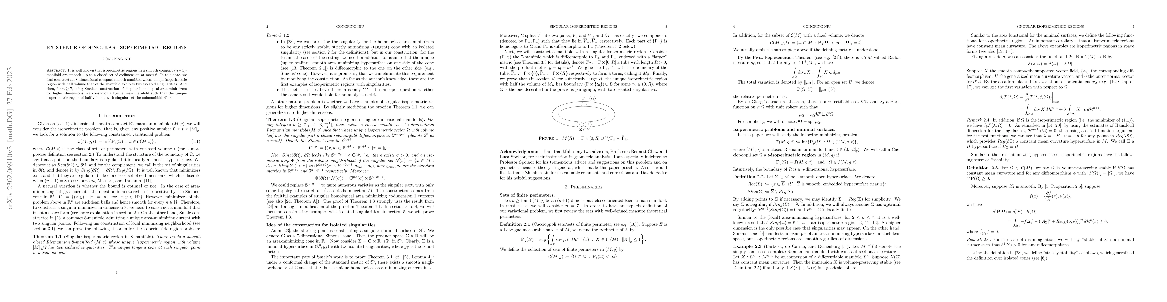 Thumbnail for Existence of singular isoperimetric regions