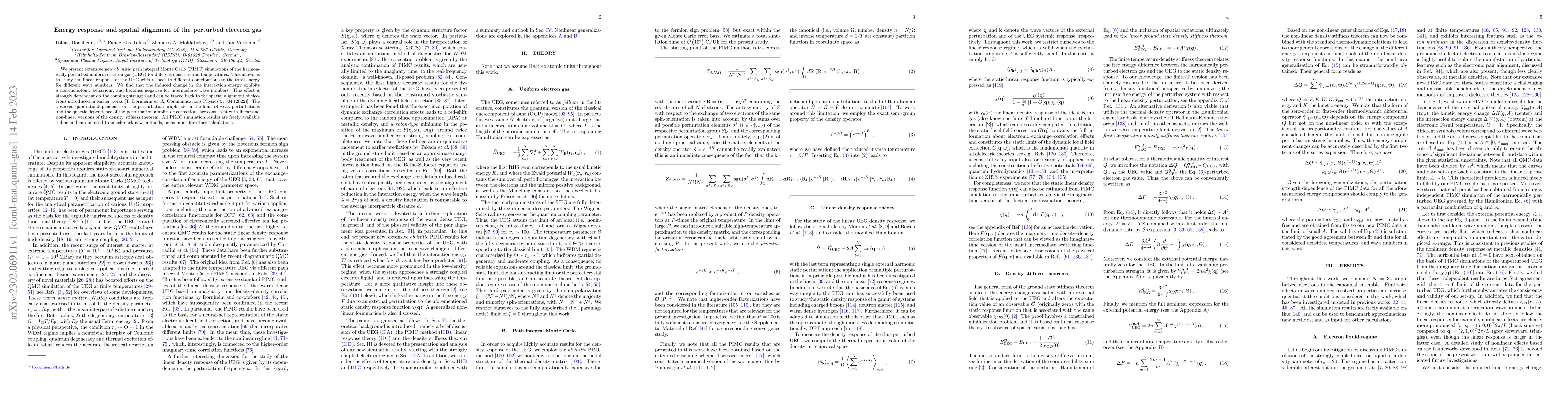 Thumbnail for Energy response and spatial alignment of the perturbed electron gas