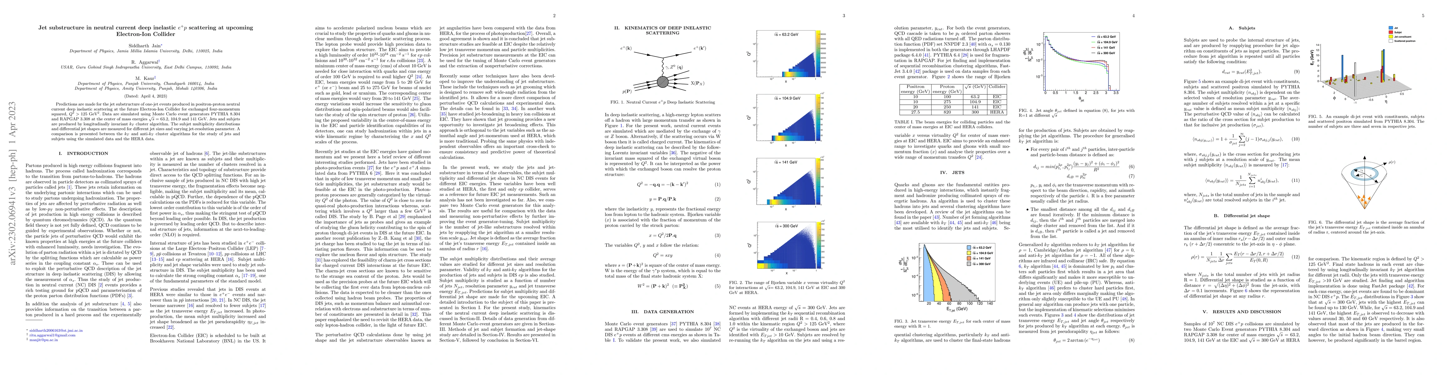 Thumbnail for Jet substructure in neutral current deep inelastic e+p scattering at
  upcoming Electron-Ion Collider