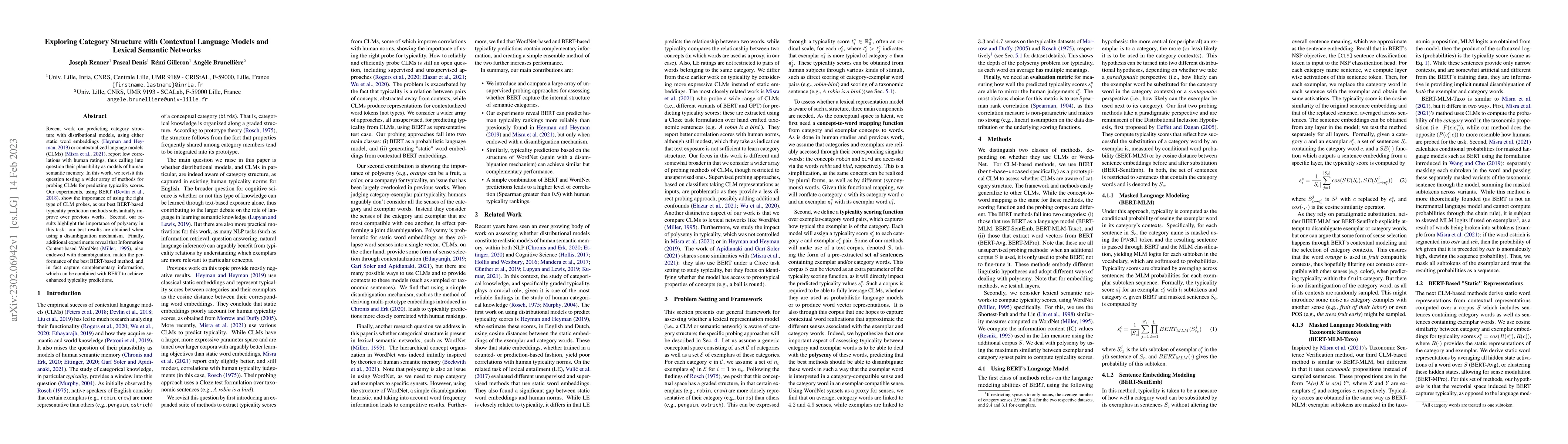 Thumbnail for Exploring Category Structure with Contextual Language Models and Lexical
  Semantic Networks
