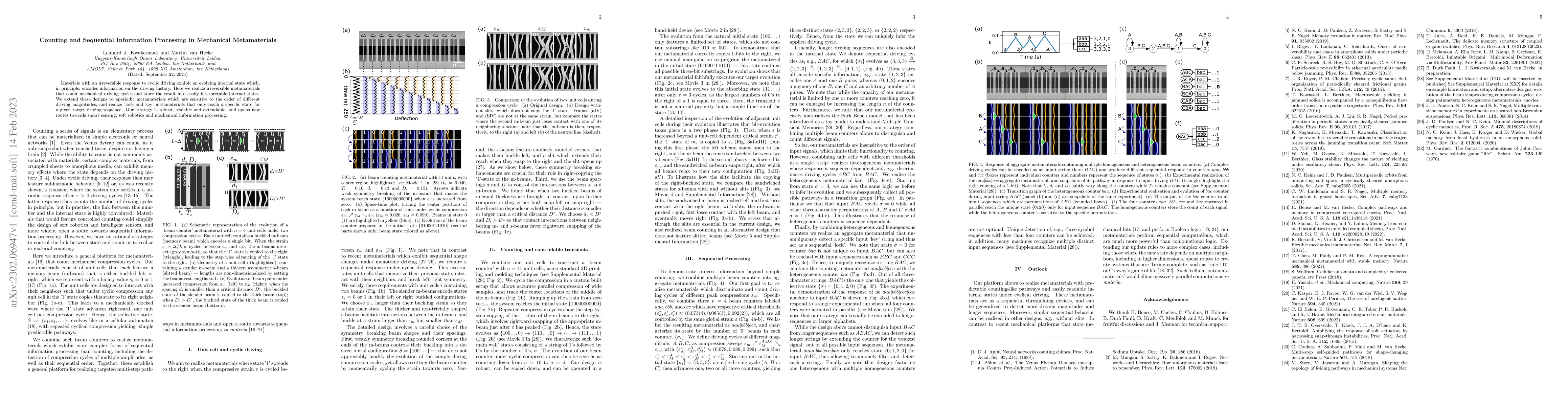 Thumbnail for Counting and Sequential Information Processing in Mechanical
  Metamaterials