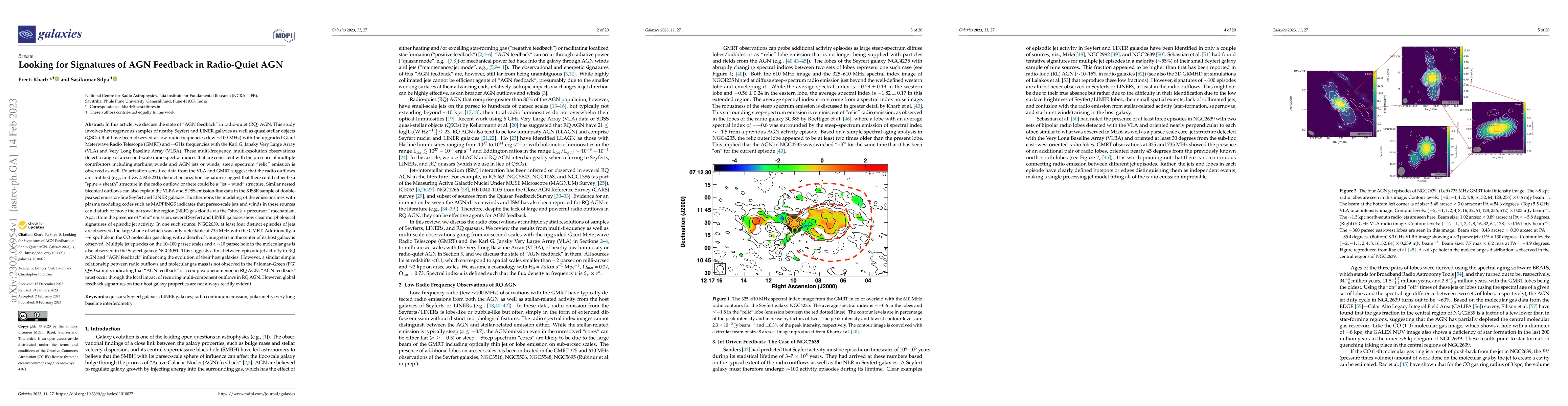Thumbnail for Looking for Signatures of AGN Feedback in Radio-Quiet AGN