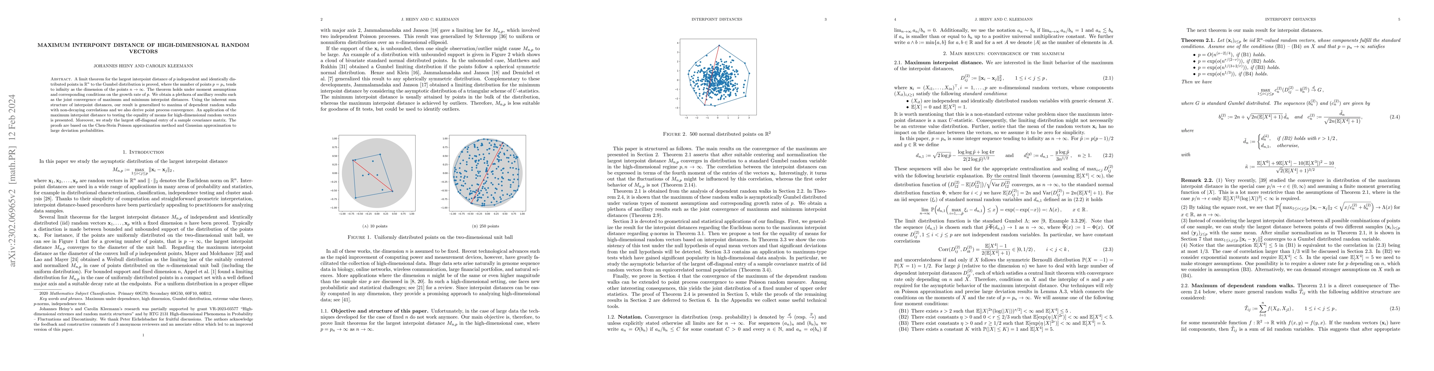 Thumbnail for Maximum interpoint distance of high-dimensional random vectors