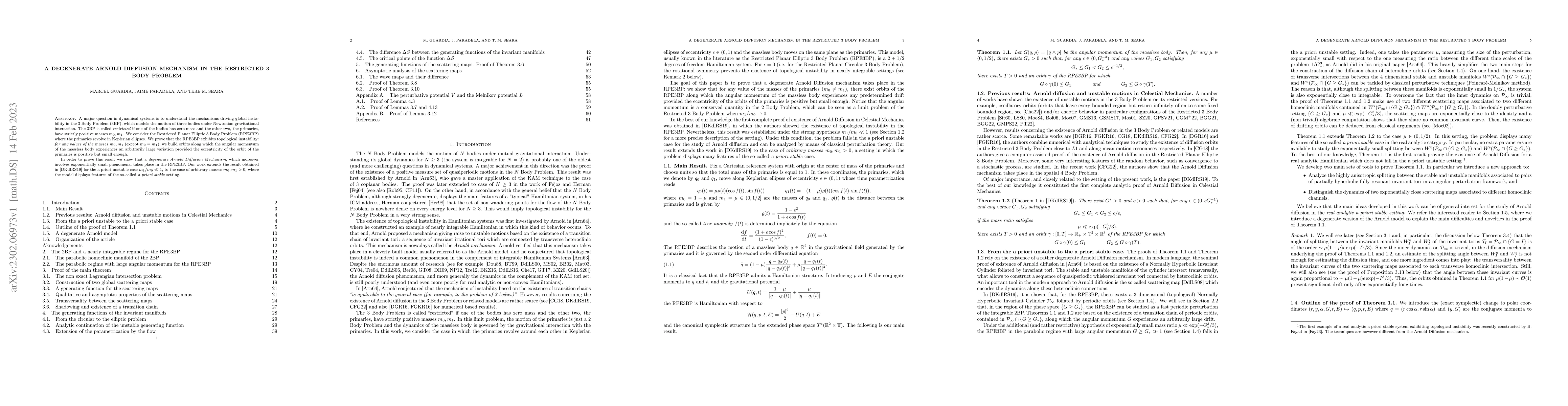Thumbnail for A degenerate Arnold diffusion mechanism in the Restricted 3 Body Problem