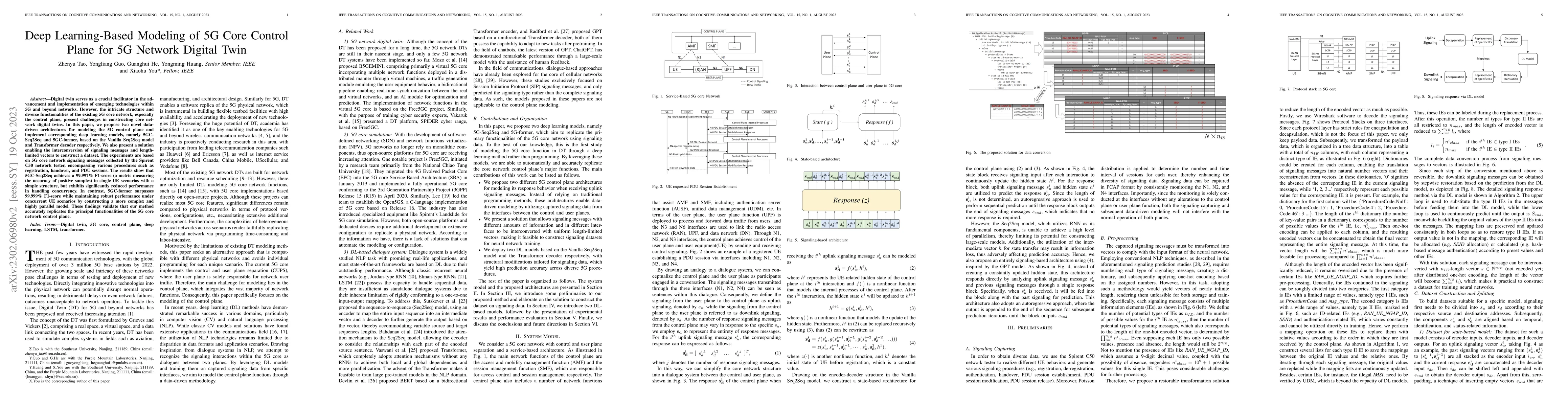 Thumbnail for Deep Learning-Based Modeling of 5G Core Control Plane for 5G Network
  Digital Twin